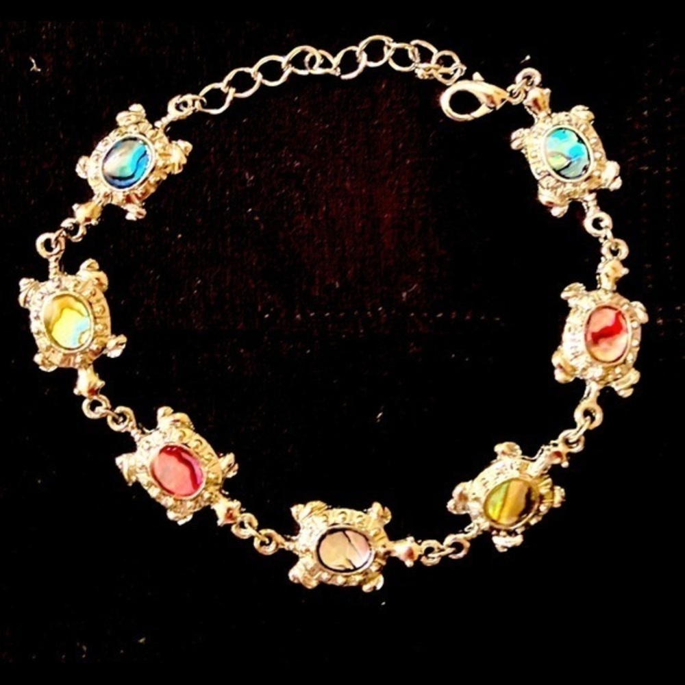 Stunning Multi-Stone Silver Bracelet/Anklet